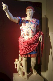 Reconstruction of the statue of Augustus from Primaporta