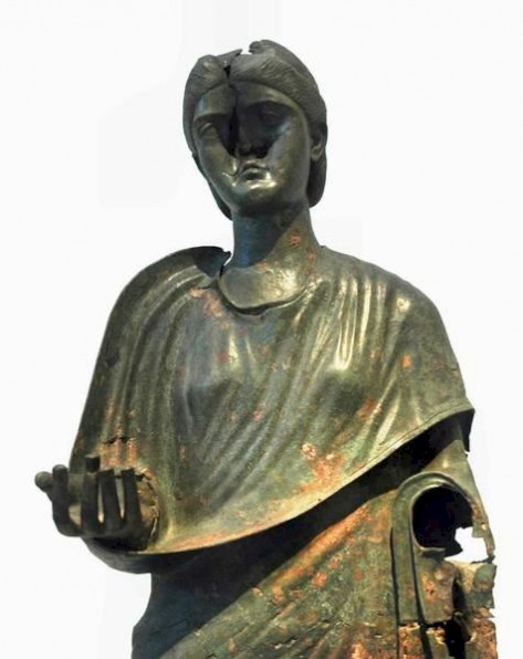 Statue of Julia Aquilia Severa, damaged after her death.