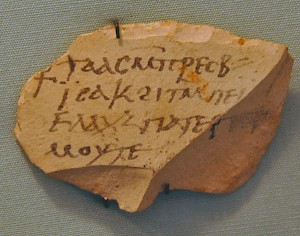 Ostracon from Egyptian Thebes