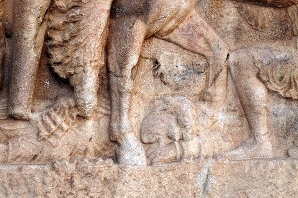 Bishapur, Relief 2, The horse of Shapur tramples Gordian III