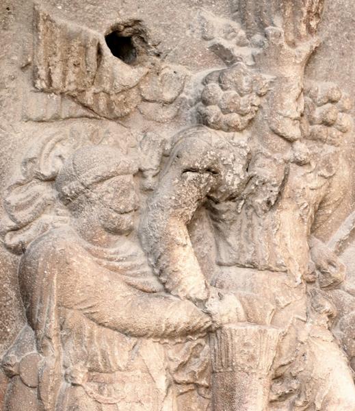 Bishapur, Relief 2, Shapur and the captive emperor Valerian
