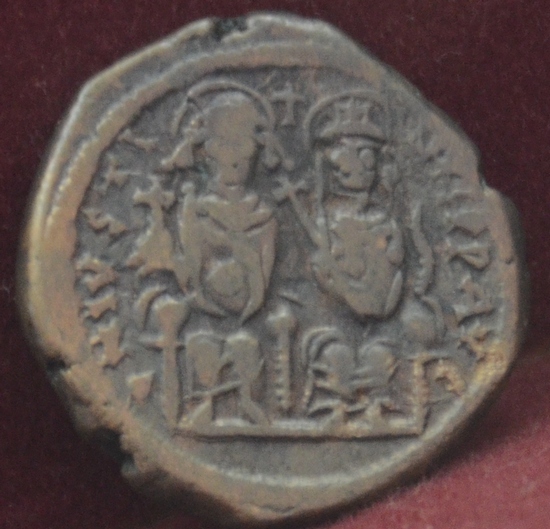 Justin II and Sophia, coin