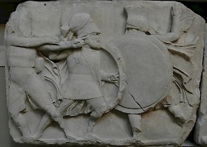 Hoplites on the Monument of the Nereids from Xanthus