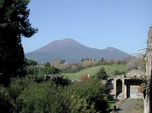 The Vesuvius, seen from Pompeii