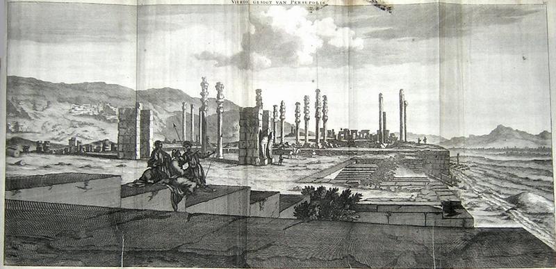 Persepolis, Stairs and Gate of All Nations (drawing by Cornelis de Bruijn)