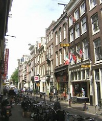 The Hartenstraat in Amsterdam. De Bruijn's house cannot be identified.