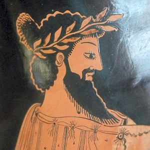 Head of Croesus on a Greek vase