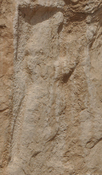 Naqš-e Rustam, Damaged relief of a Magian