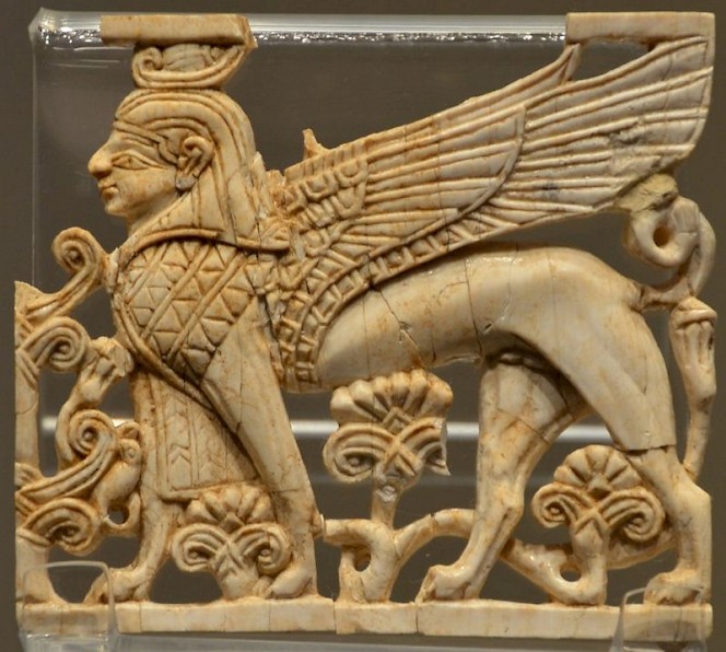 Ivory sphinx from Carthage, made in Phoenicia