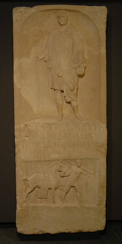 Neuss, Tombstone of Oclatius Carvus from Tongeren