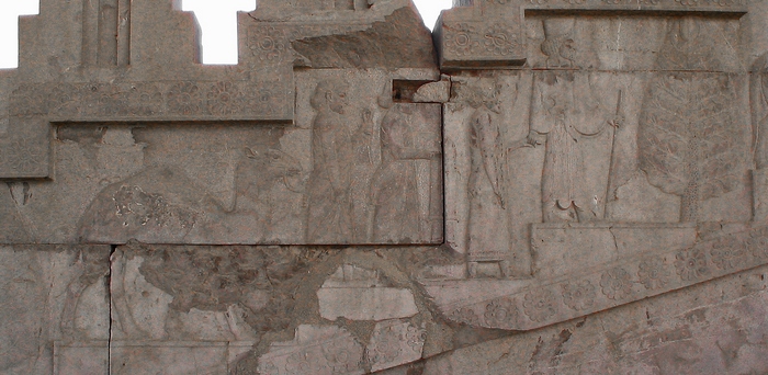 Persepolis, Apadana, East Stairs, Southern part, Arabs