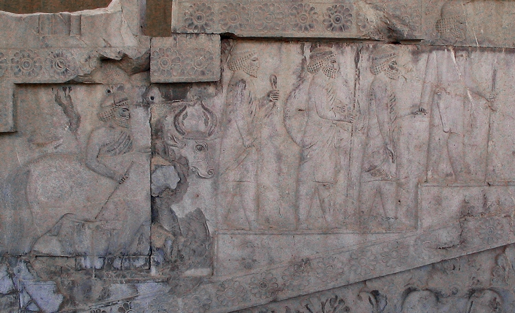 Persepolis, Apadana, East Stairs, Southern part, Carians