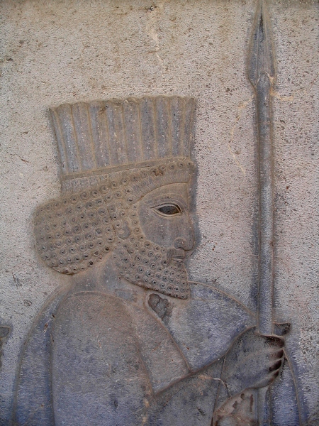 Persepolis, Apadana, East Stairs, Central frieze, Soldier