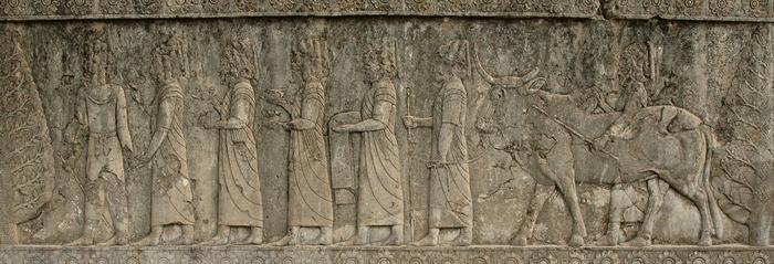 Persepolis, Apadana, North Stairs, Tribute Bearers, Babylonians