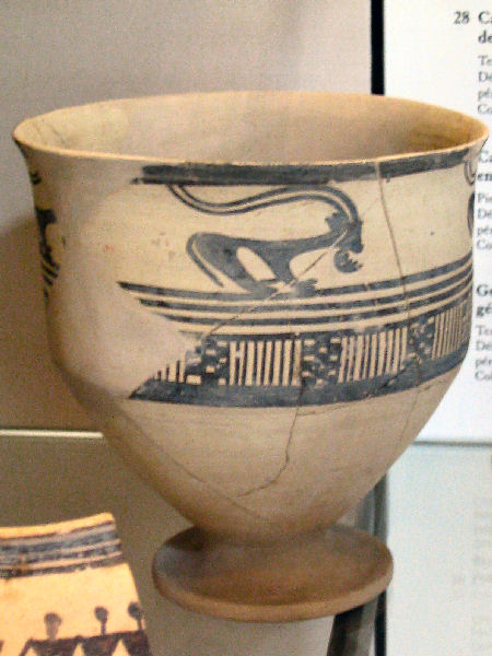 Tepe Sialk, Pot from the fourth millennium BCE, decorated with an ibex