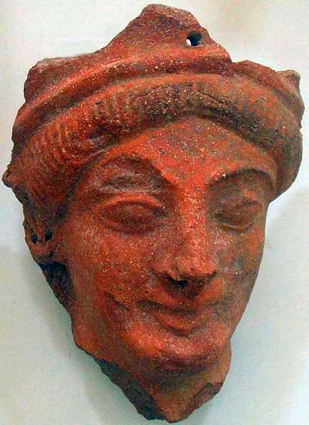 Motya, Greek terracotta mask