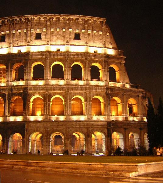 Rome, Amphitheatrum Flavium ("Colosseum") at night