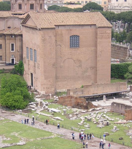 Rome, Forum Romanum, Curia Julia, Seen from the Palatine