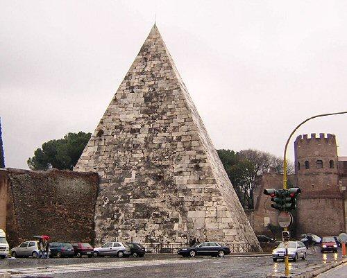 Rome, Pyramid of Cestius from the south