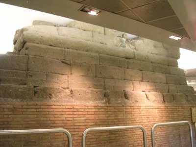Rome, The Servian Wall in the basement of Rome's central station