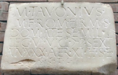 Augusta Merita, Tombstone of Tavonius of VI Victrix