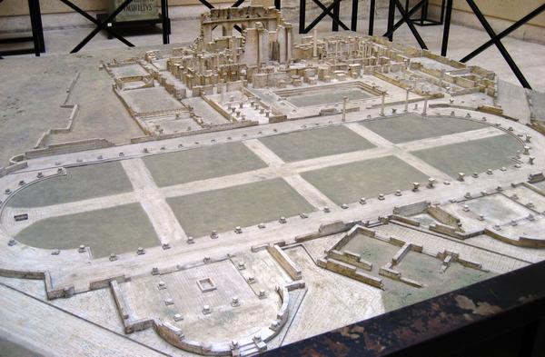 Lepcis Magna, Hadrianic Baths and Palaestra, model