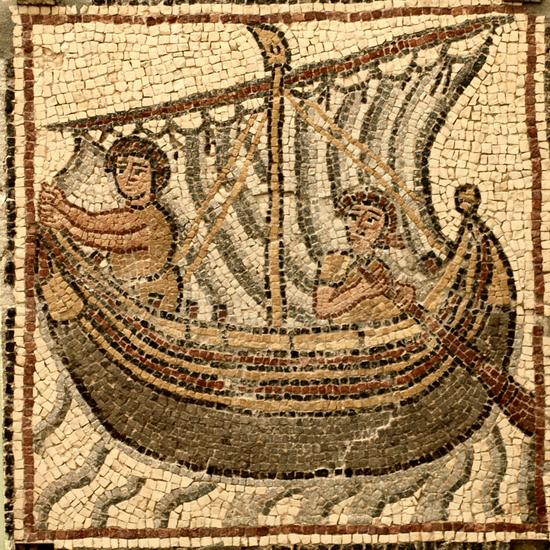 Qasr Libya, mosaic 1.10.d (Ship)