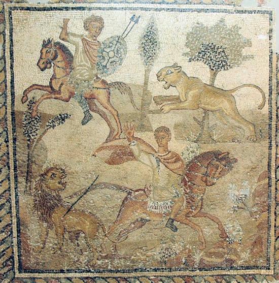 Villa of the Nile Mosaic, Hunting scene (2)