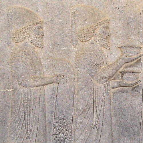 Two Babylonians. Relief from the eastern stairs of the Apadana at Persepolis.