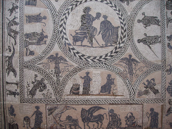 Augusta Emerita, Mosaic with a pastoral scene