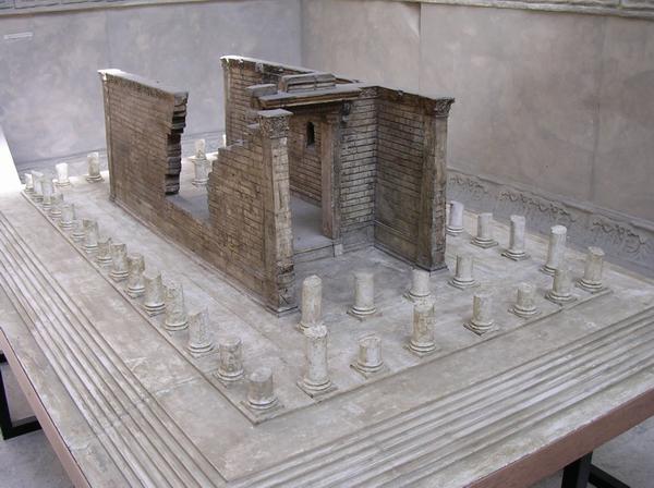 Ancyra, Temple of Augustus, model of the ruin