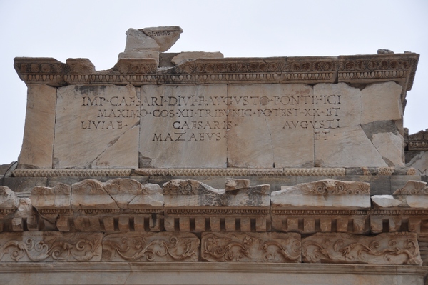 Ephesus, Gate of Mazaeus and Mithridates, inscription (1)