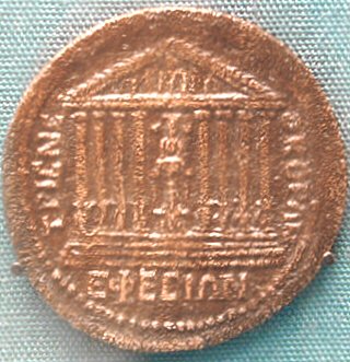 Ephesus, Coin with the Temple of Artemis