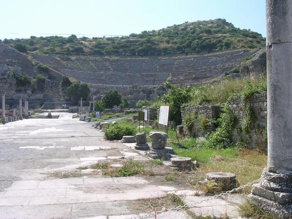 Ephesus, Theater, seen from the Arcadian Road