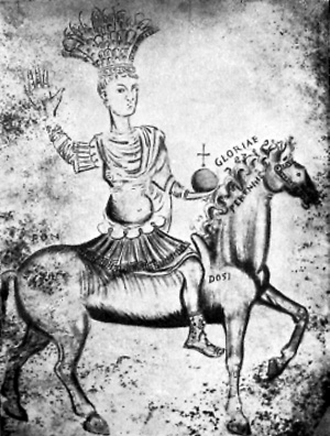Theodosius I on horseback