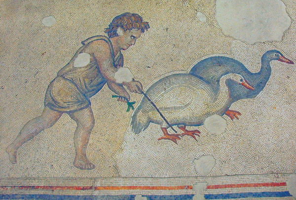 Constantinople, Imperial Palace, Mosaic of a child with two ducks