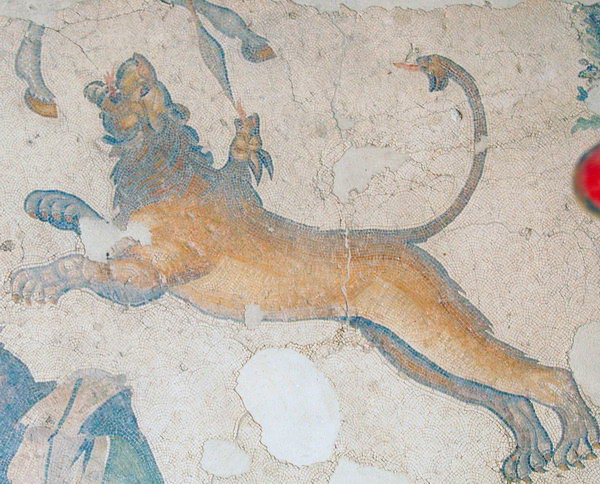 Constantinople, Imperial Palace, Mosaic of a chimaera
