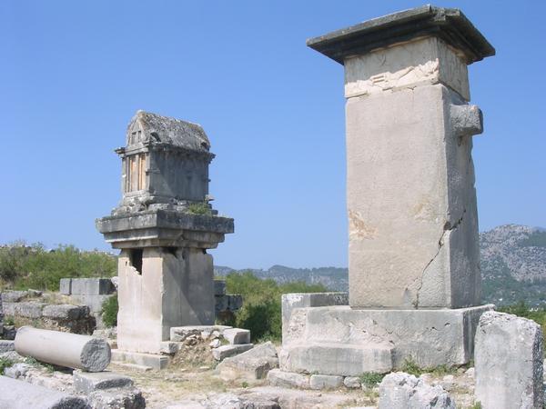 Xanthus, Agora, Harpy tomb and Lycian tomb