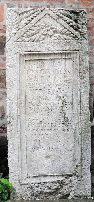 Oescus, Tombstone of P. Scribonus of V Macedonica