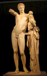 Praxiteles' statue of Hermes and the Infant Dionysus. "Hermeneutics" is called after Hermes, the messenger of the gods.