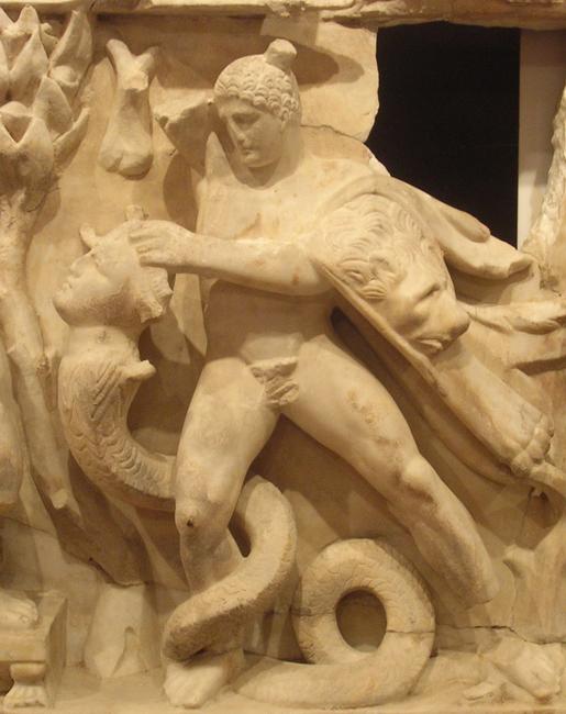 Perge, Heracles sarcophagi 02: Heracles and the Hydra