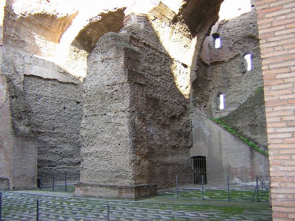 Rome, Baths of Caracalla, Vaults and staircase
