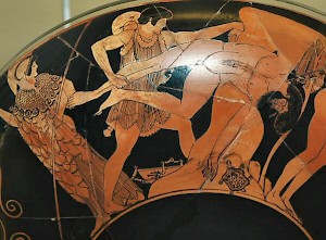 Theseus kills Skiron