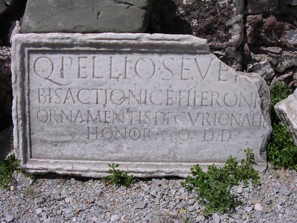 Smintheum, Latin inscription