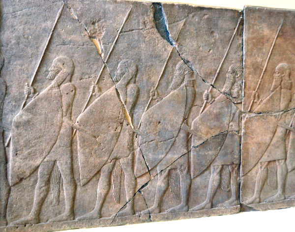 Nineveh, Palace of Senacherib, Assyrian soldiers
