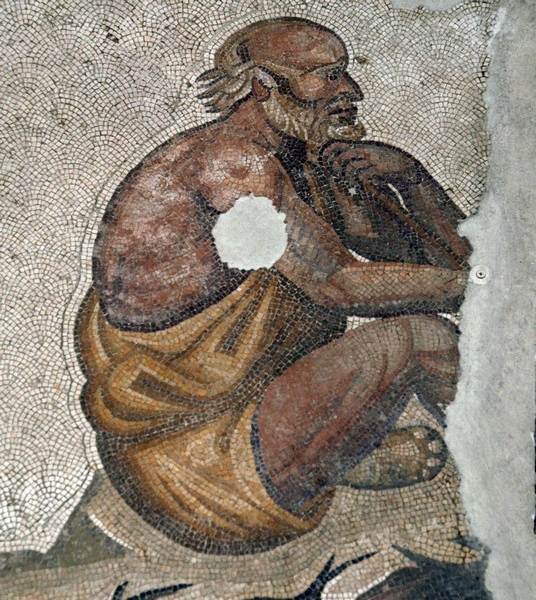 Constantinople, Imperial Palace, Mosaic of an old man