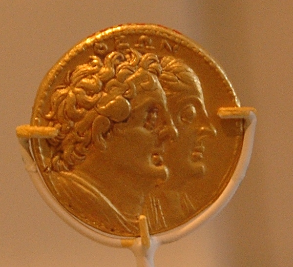 Ptolemy I Soter and Berenice I, coin