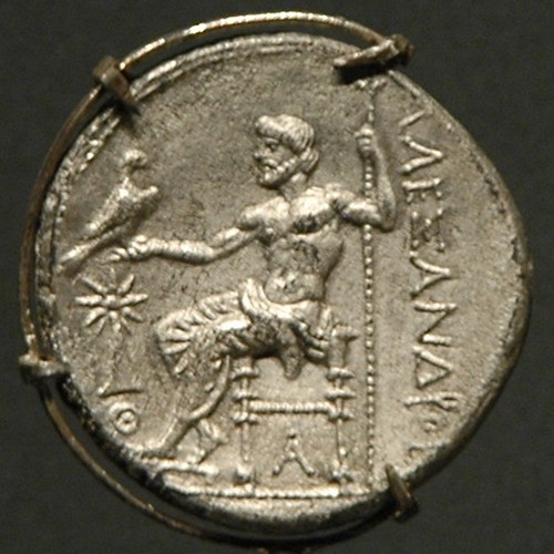 Zeus on a coin of Alexander the Great