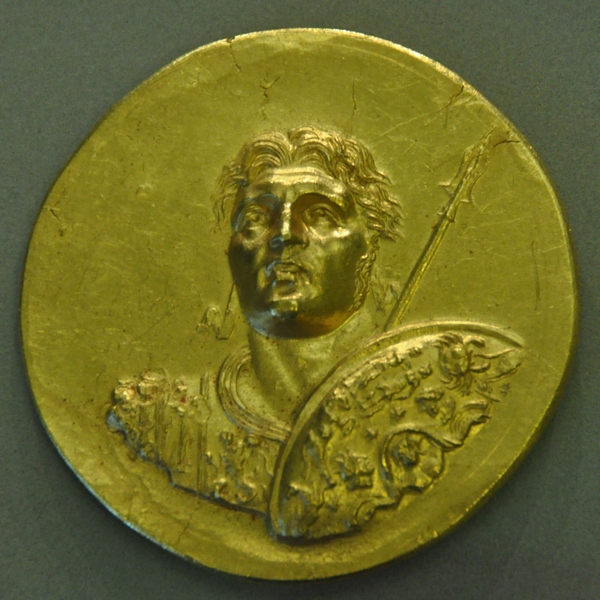 Abukir, Medaillon of Alexander with the zodiac on his shield