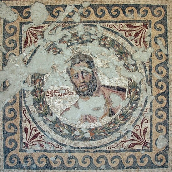 Seleucia in Pieria, Mosaic of the athlete Nikostratos